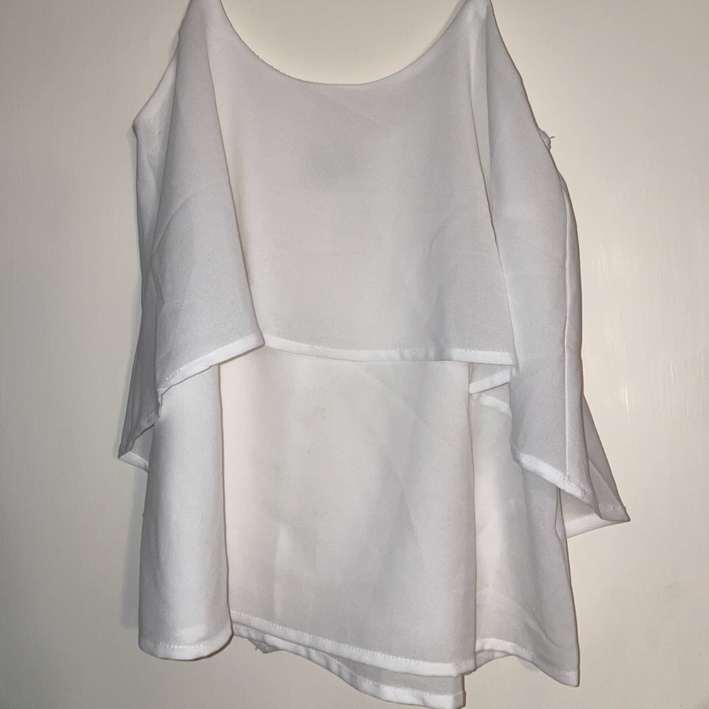White layered tank top